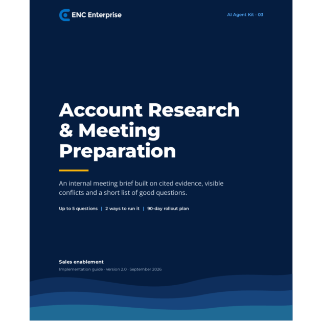 Account Research and Meeting Preparation AI Agent Playbook Version 2.0 cover
