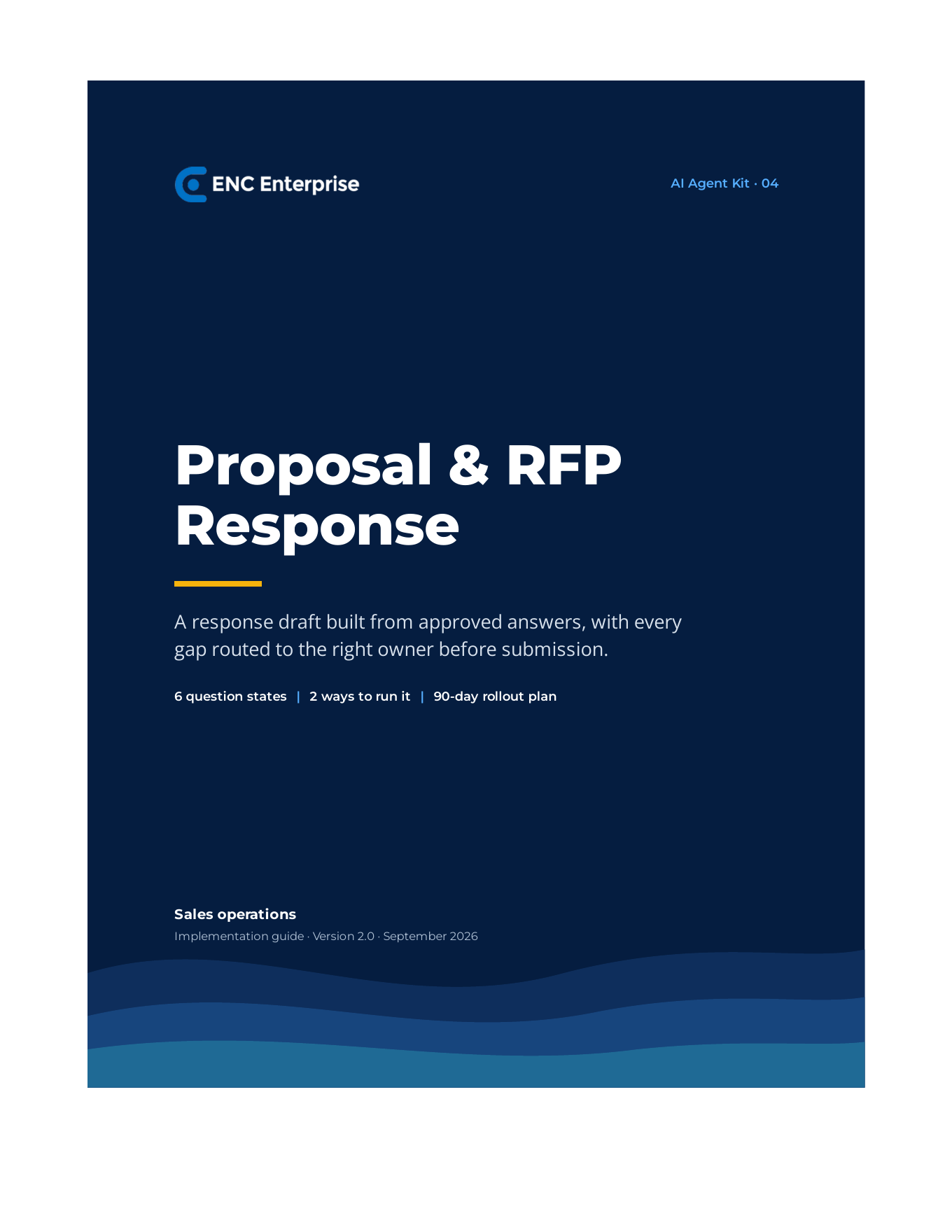 Proposal and RFP Response AI Agent Playbook Version 2.0 cover